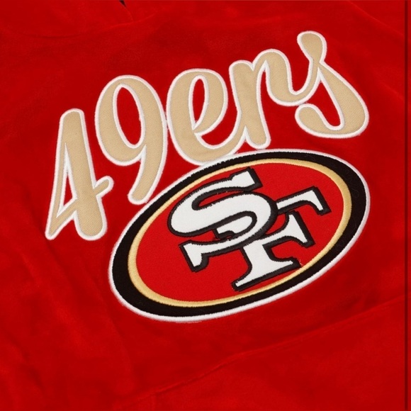 NWT- FOCO Women's San Francisco 49ers Soft Velour Hoodie  SIZE: Large - Picture 4 of 11